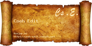 Cseh Edit névjegykártya